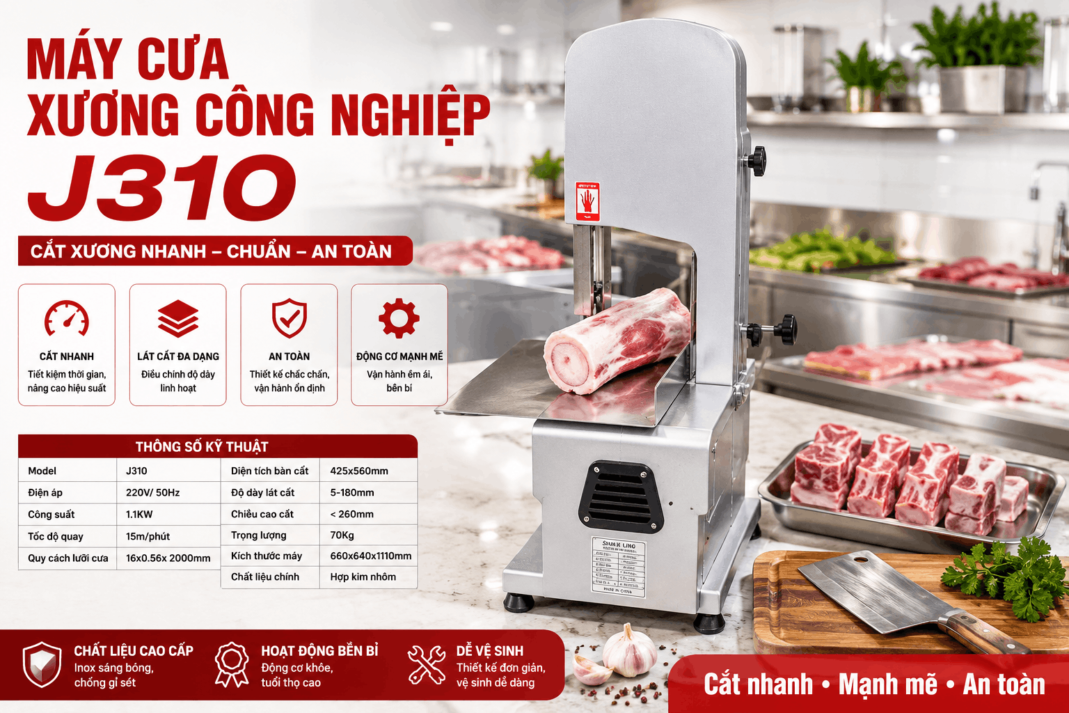 Máy cưa xương công nghiệp J310