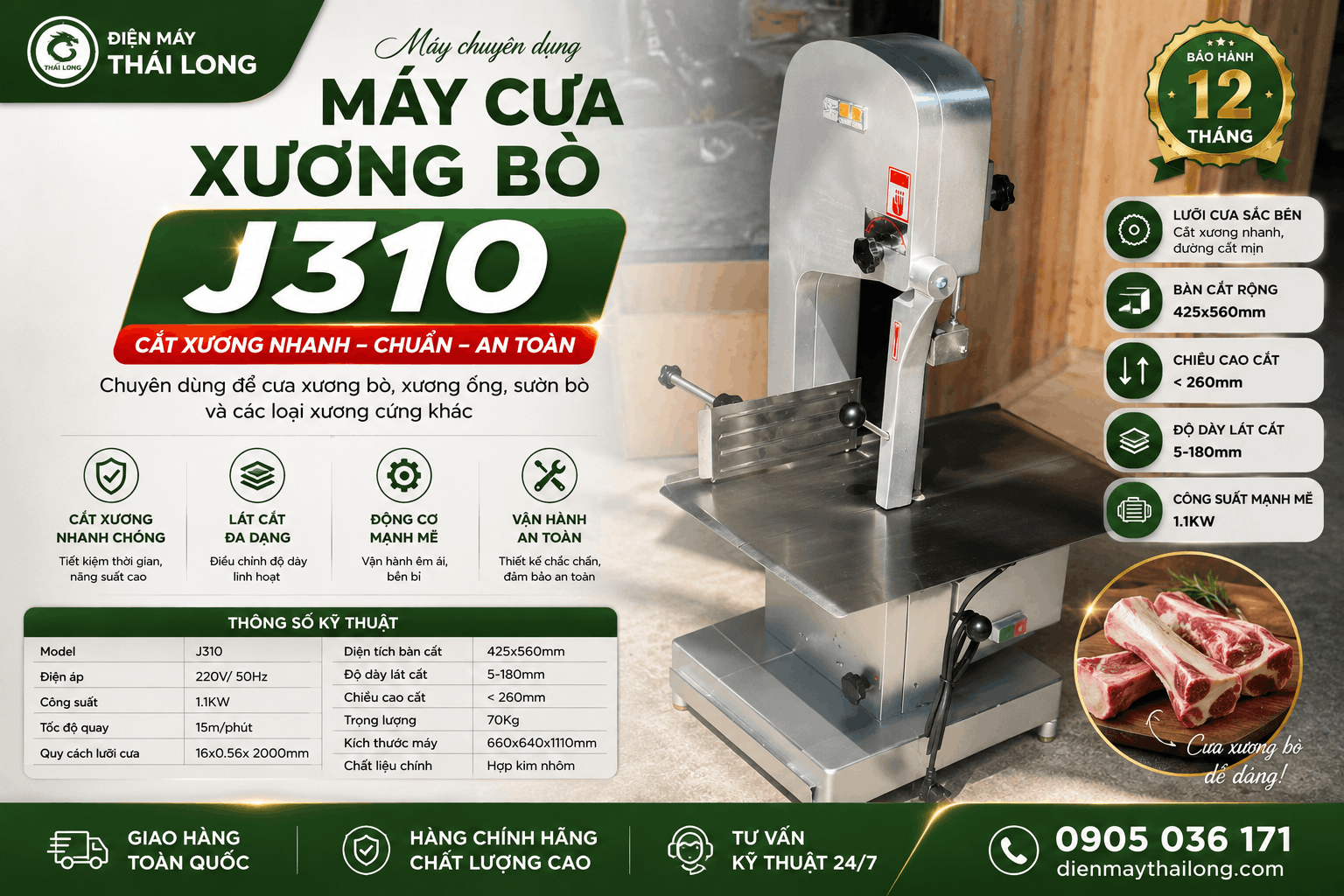 Máy cưa xương inox cao cấp J310