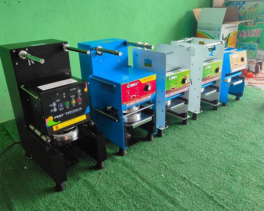 Máy dán miệng ly nhựa tại TPHCM
