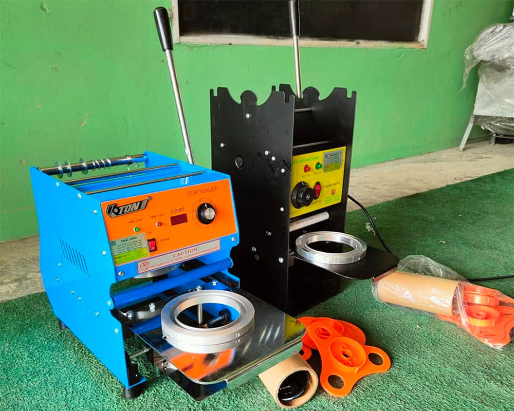 Máy ép miệng ly trà sữa tại TPHCM