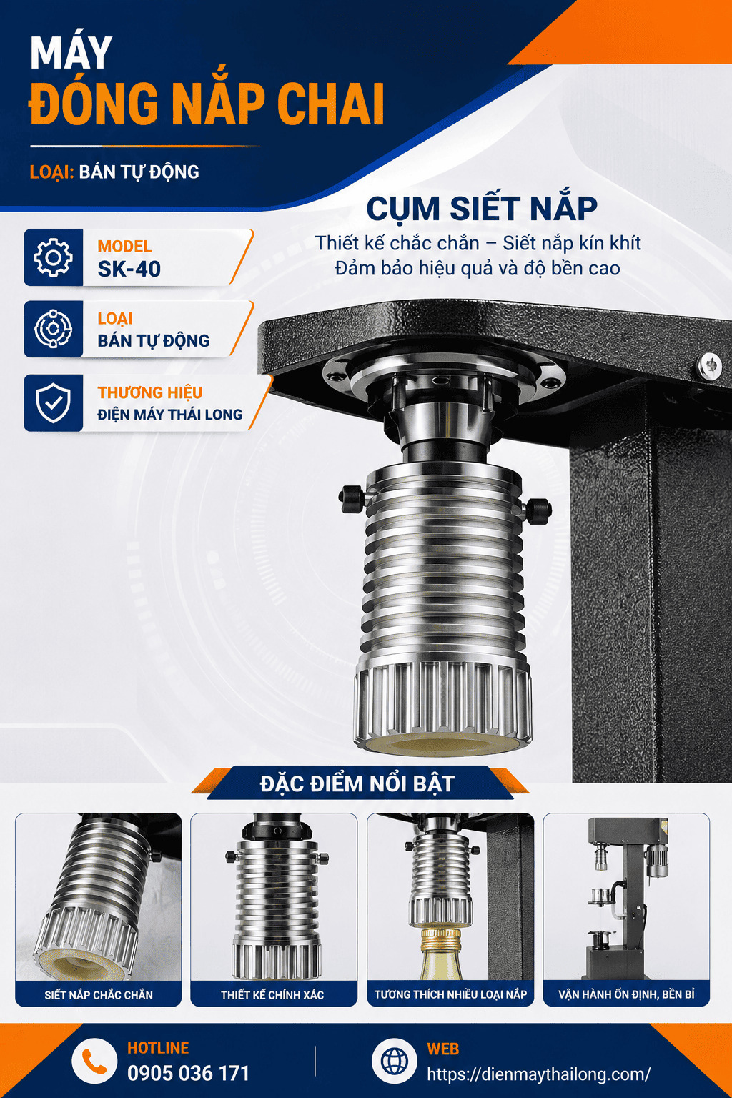 Nơi bán máy đóng nắp chai thủy tinh