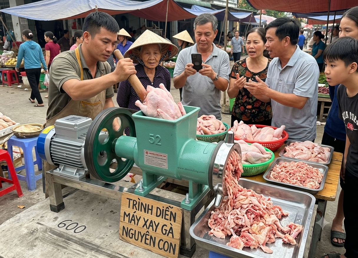 Máy xay thịt gà nguyên con