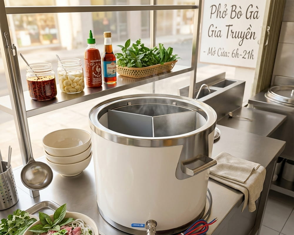 Nồi điện nấu phở 90L