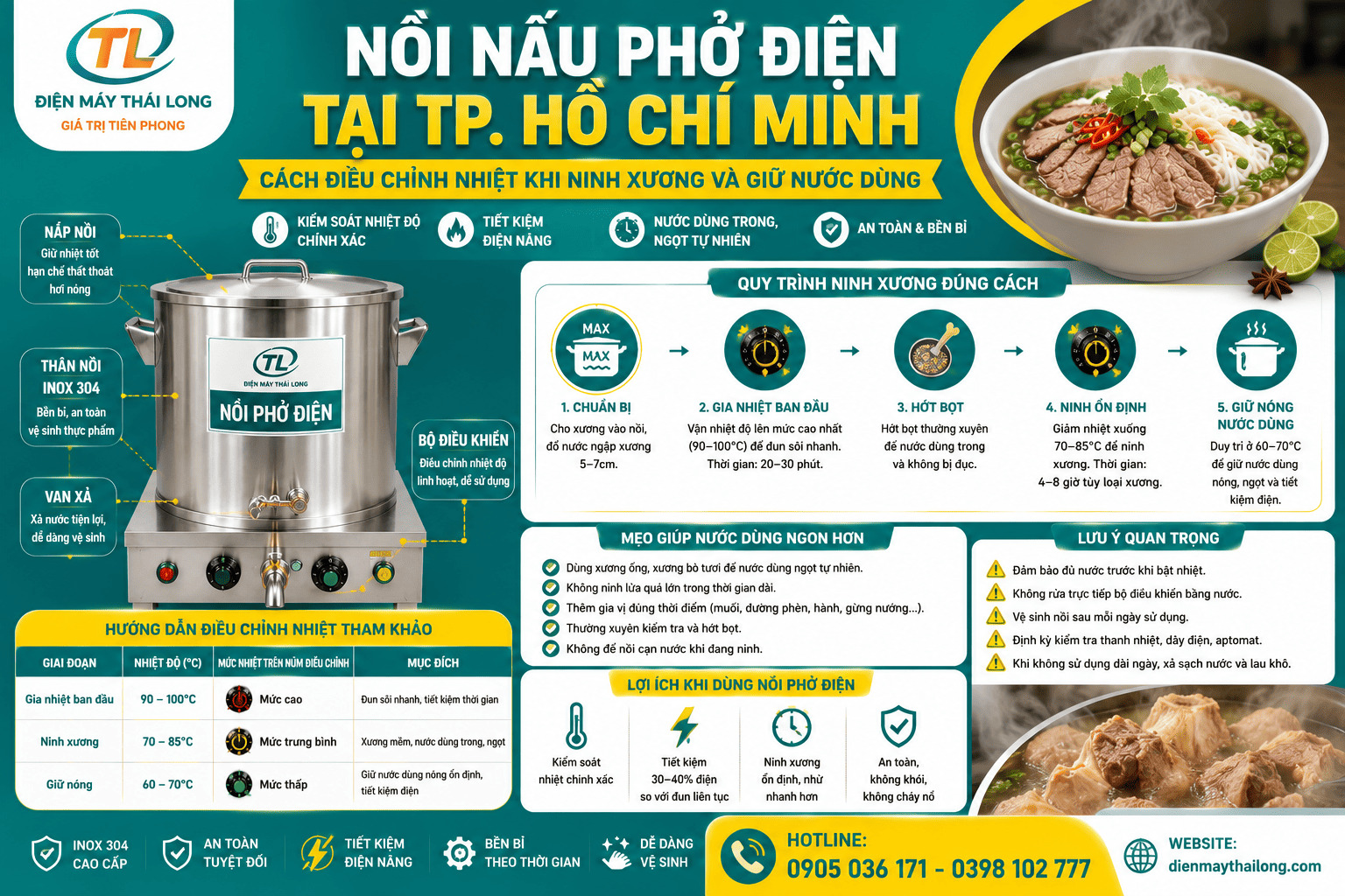 Cách sử dụng nồi ninh hầm xương
