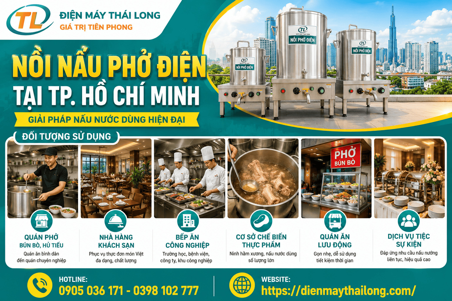 Đối tượng sử dụng nồi phở điện tại TPHCM