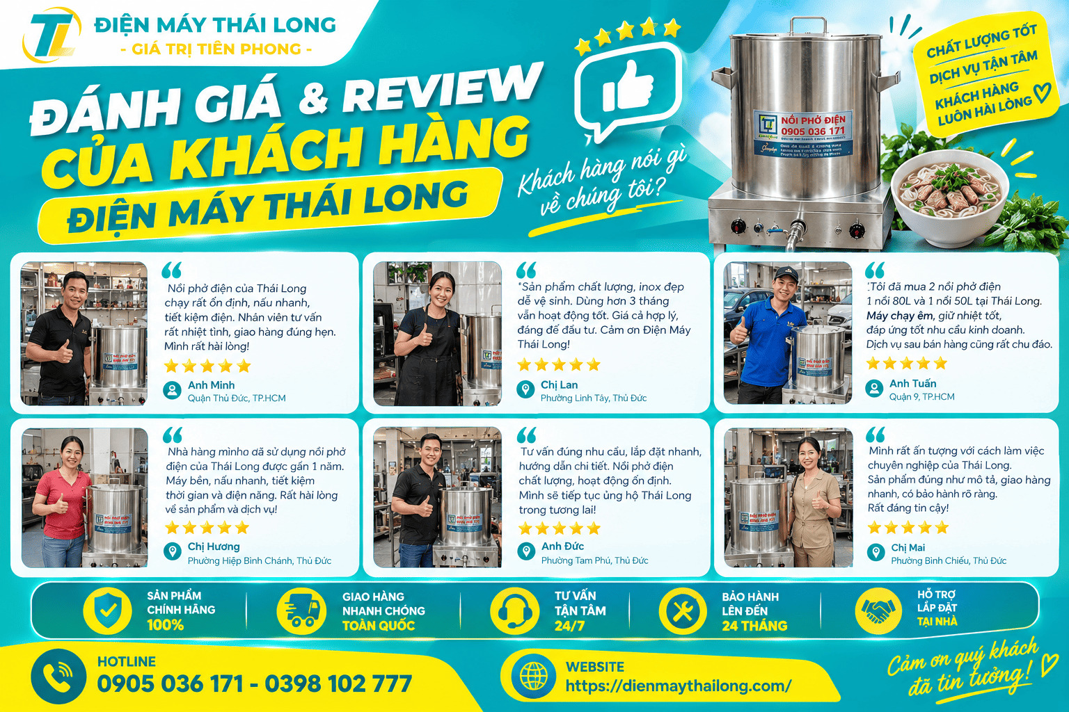 Khách hàng mua nồi phở điện tại Thủ Đức