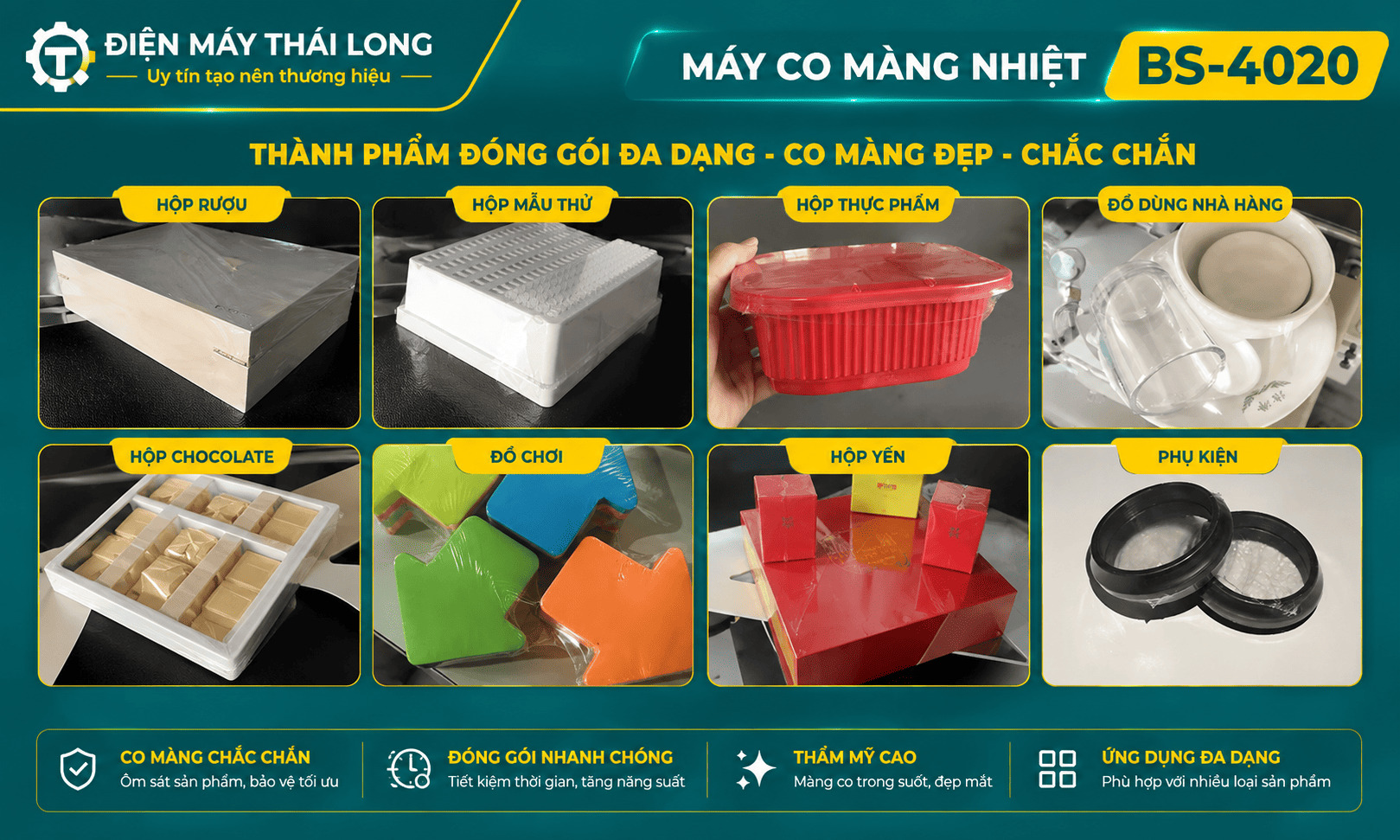 Đối tượng sử dụng máy co màng BS-4020