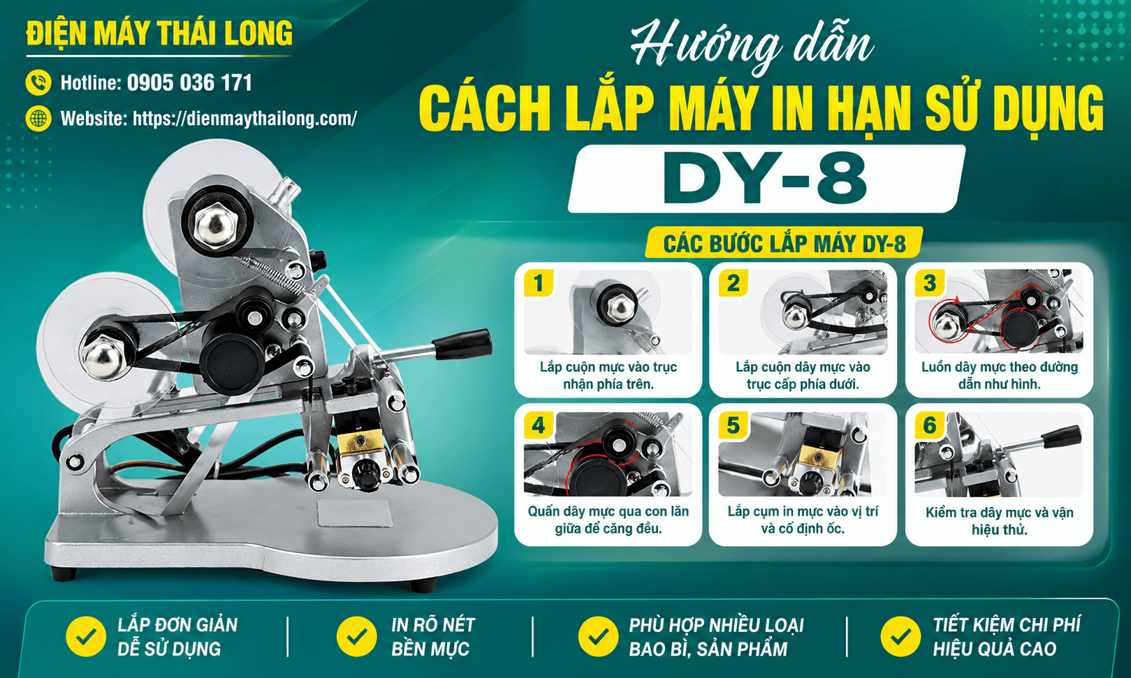 Hướng dẫn sử dụng máy in date DY-8