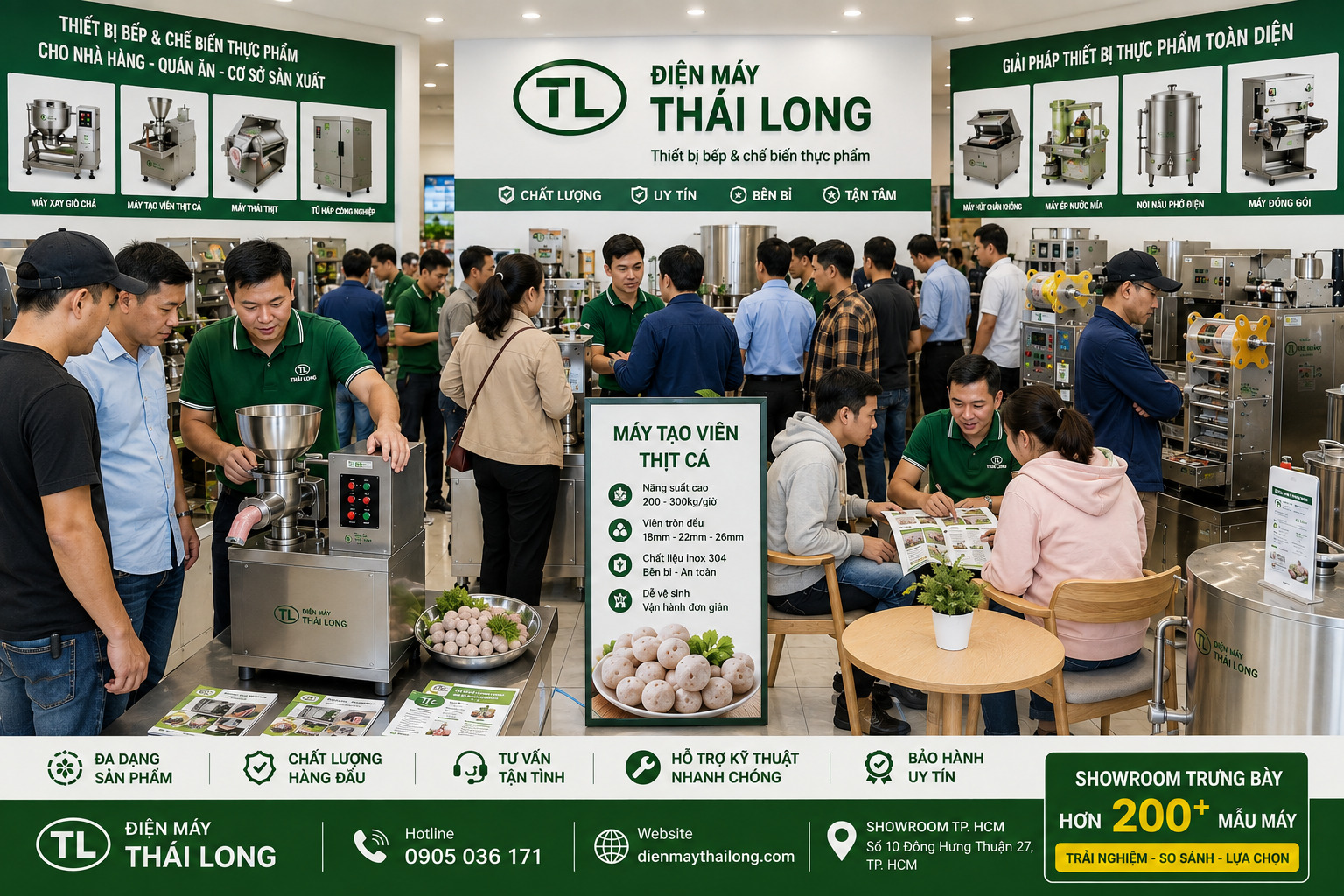 Máy tạo viên mọc Thái Long