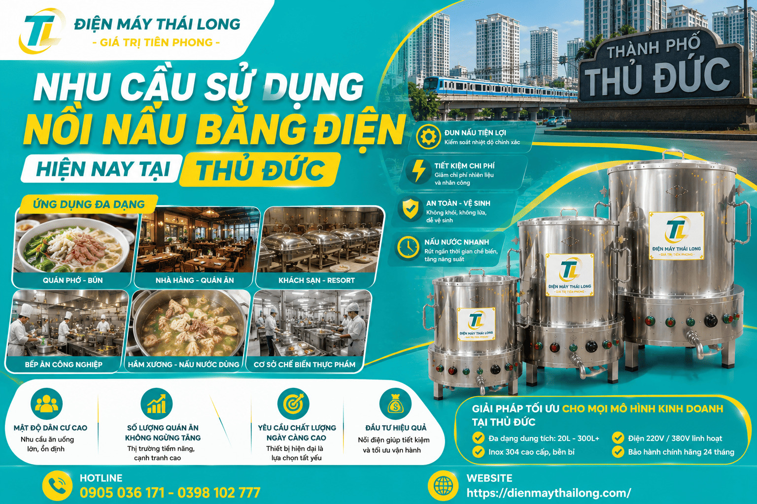 Nhu cầu sử dụng nồi phở điện ở Thủ Đức