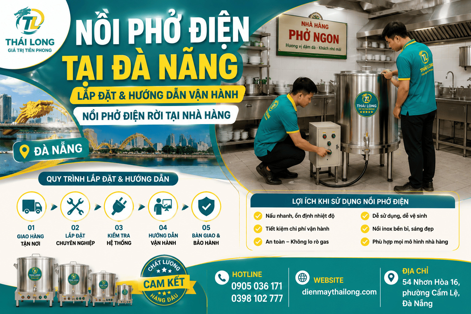 Nồi nấu bún phở bằng điện tại Đà Nẵng