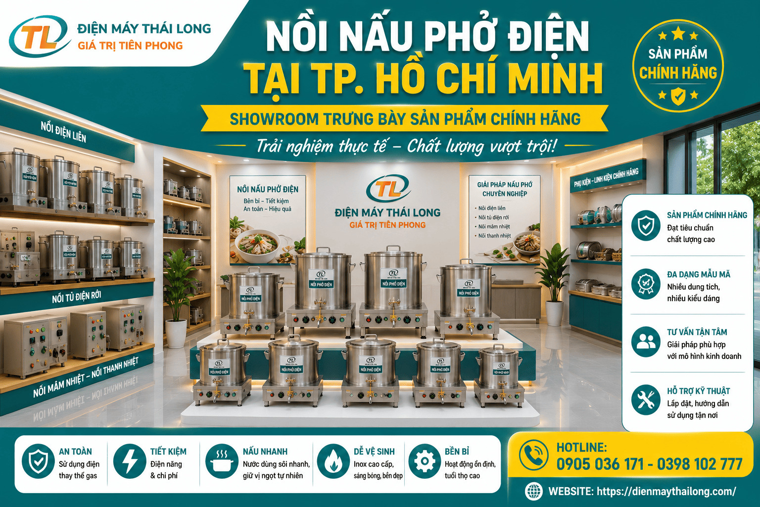 Nồi nấu phở điện tại TPHCM