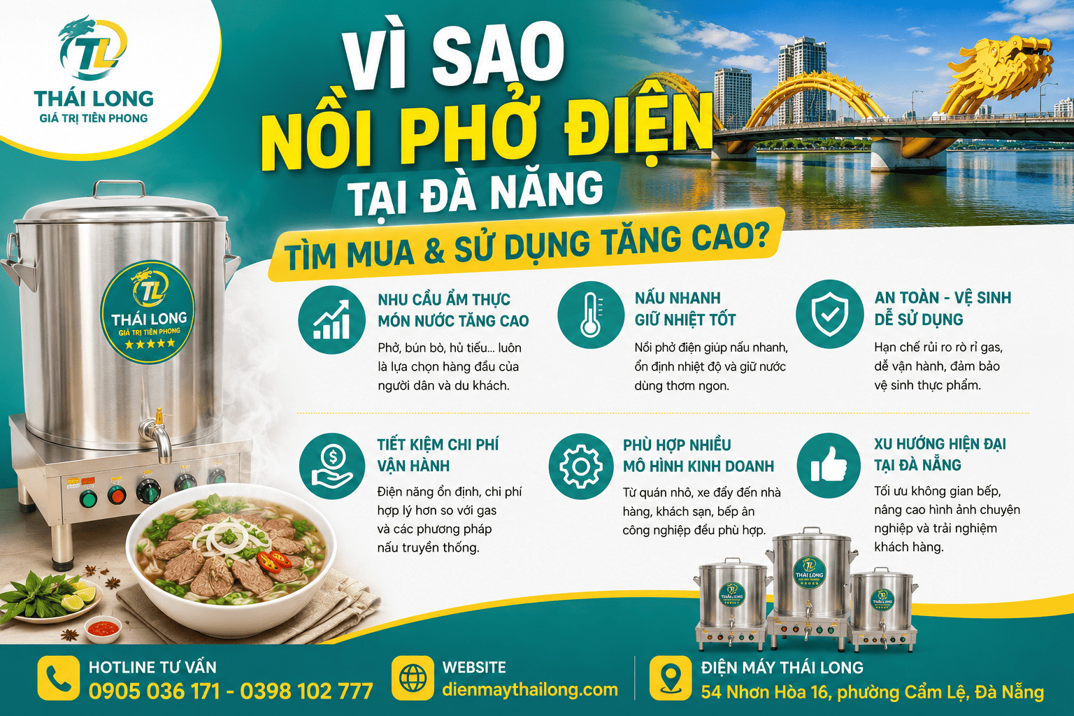 Nồi nấu phở điện Đà Nẵng