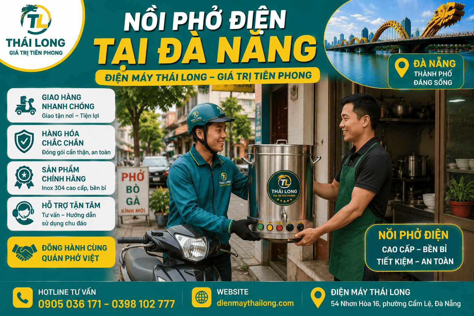 Nồi phở điện bàn giao khách hàng