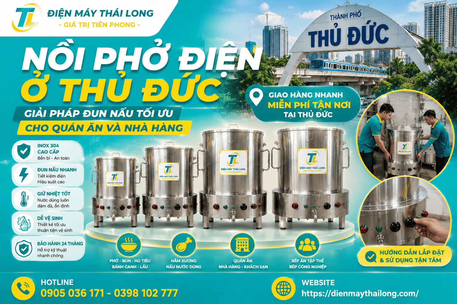Nồi phở điện tại Thủ Đức