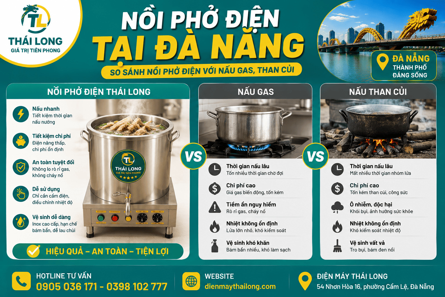 Chọn nồi phở điện hay nấu gas
