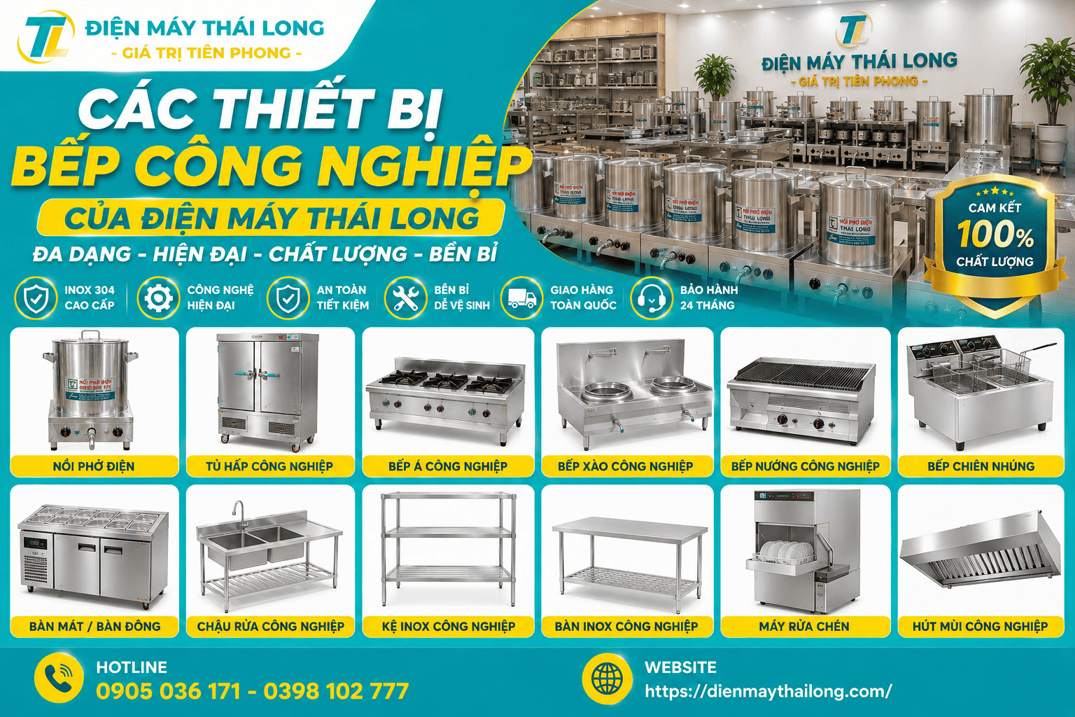 Thiết bị bếp công nghiệp Thái Long