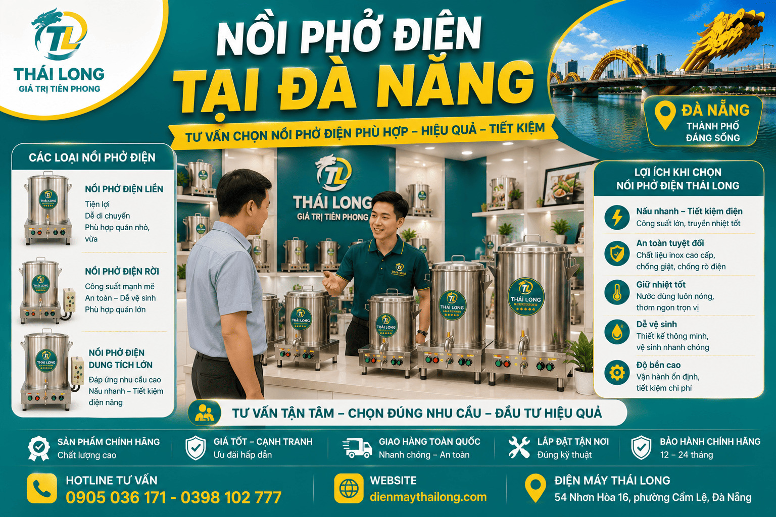 Tư vấn bán hàng nồi phở điện tại Đà Nẵng