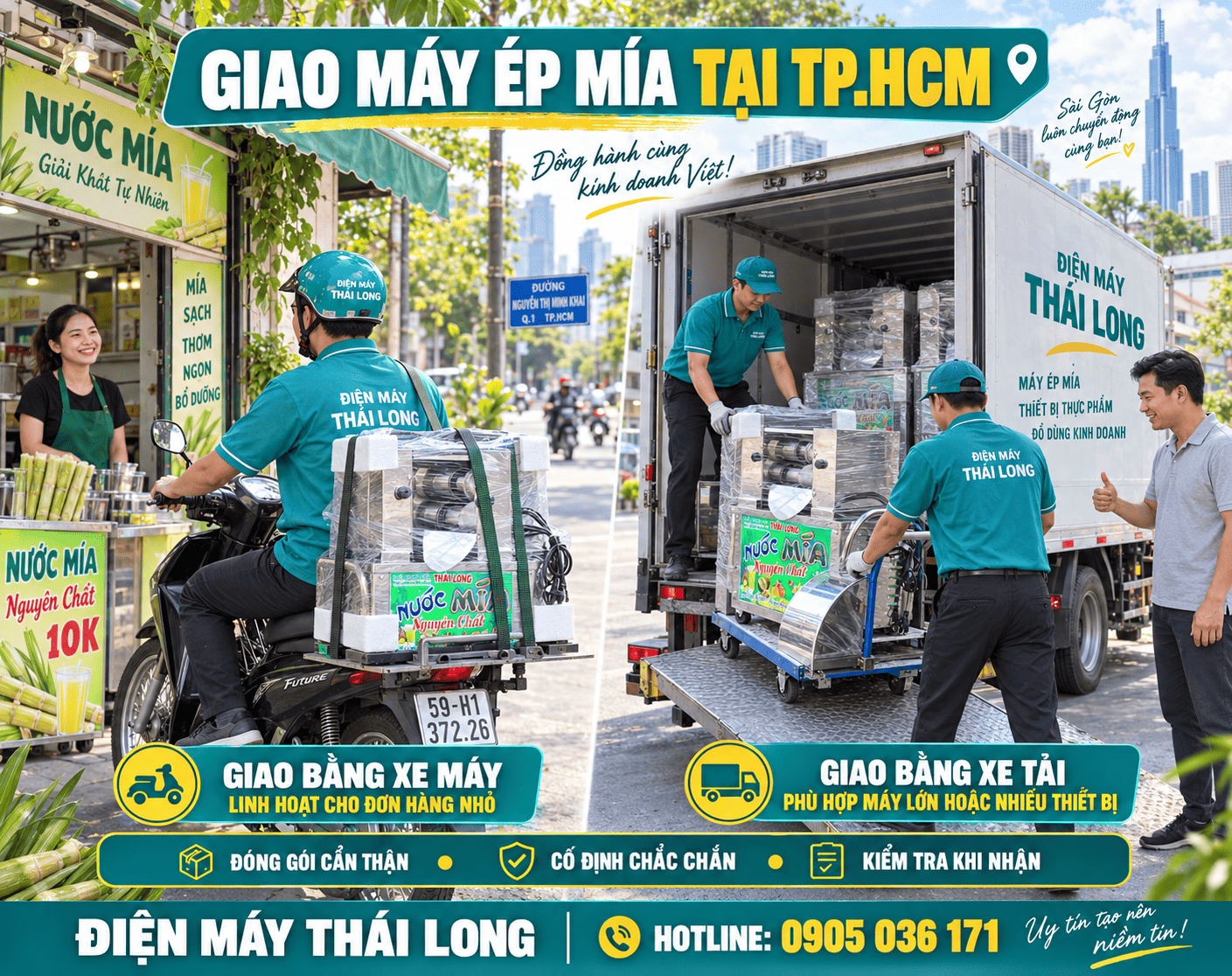 Giao máy ép mía điện 110V tại TPHCM