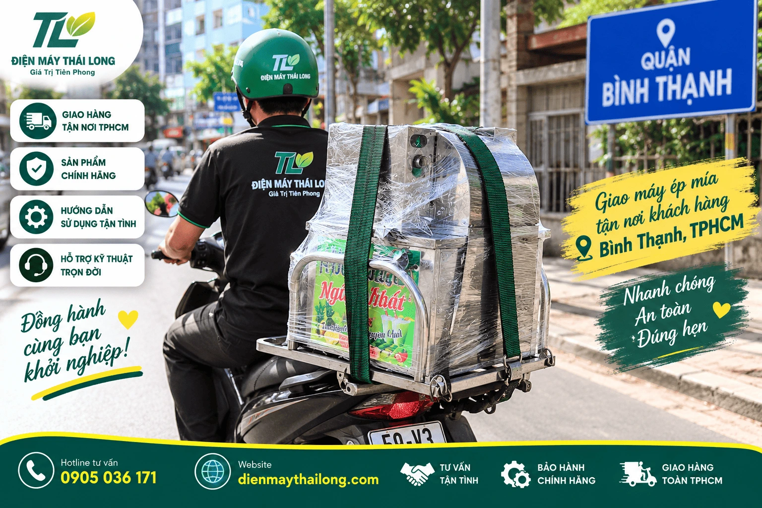 Giao máy ép nước mía tại TPHCM