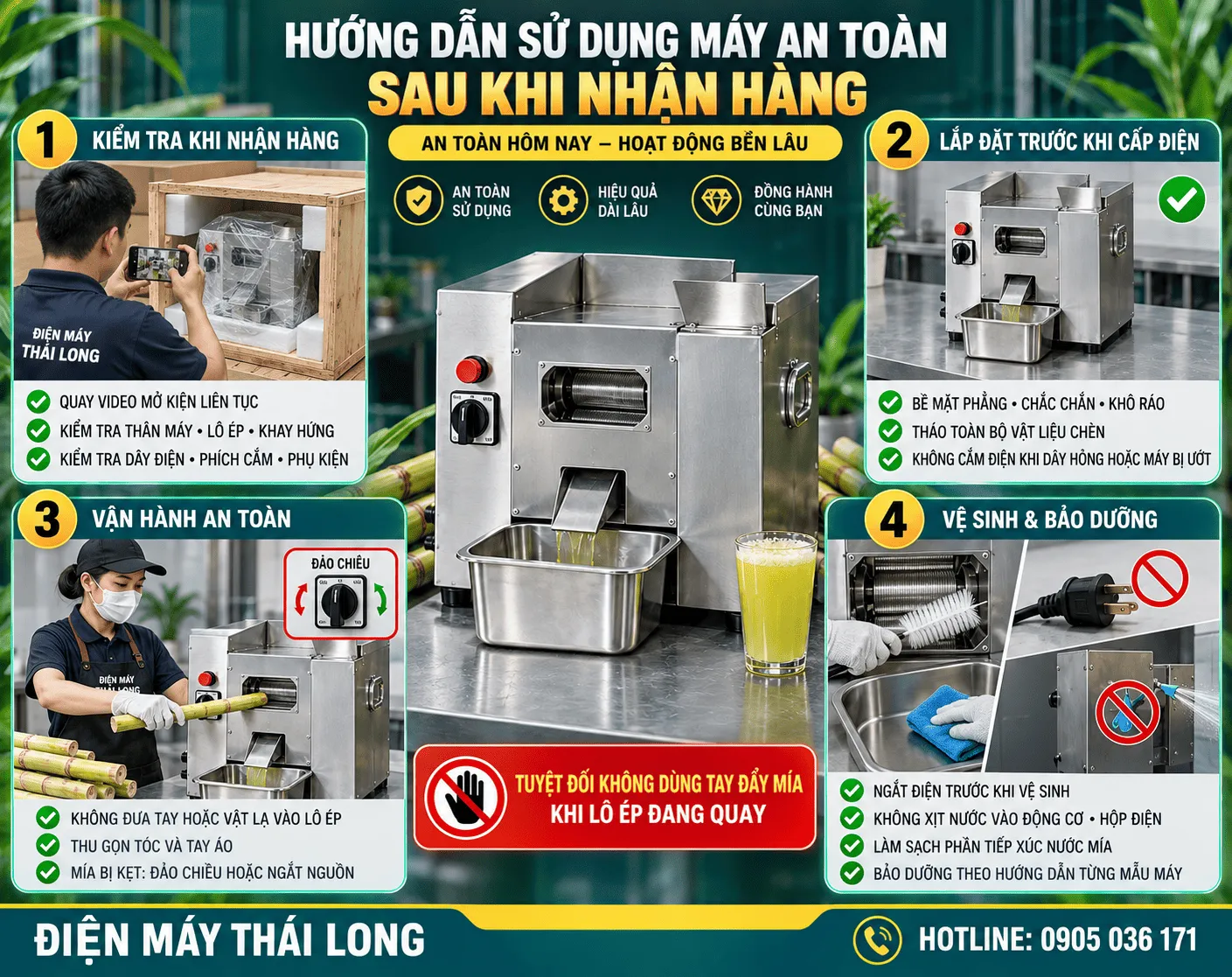 Hướng dẫn kiểm tra máy sau khi nhận hàng