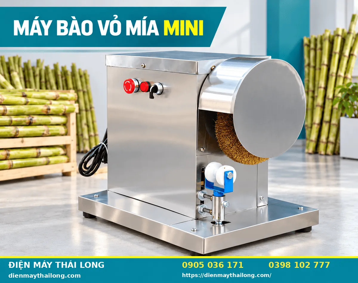 Máy bào vỏ mía bán tự động