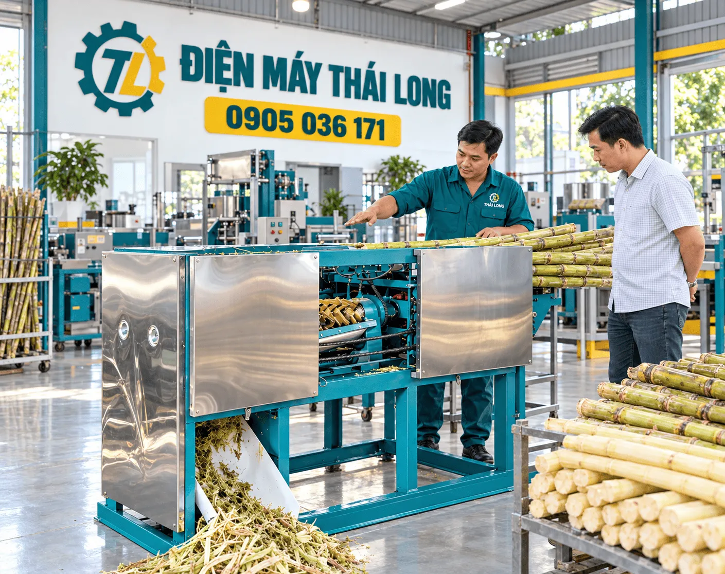 Xưởng sản xuất máy bào vỏ mía công nghiệp