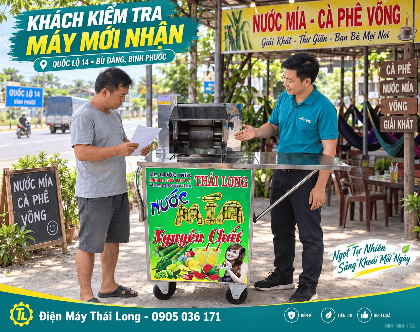 Khách hàng lựa chọn máy ép mía tại Bình Phước