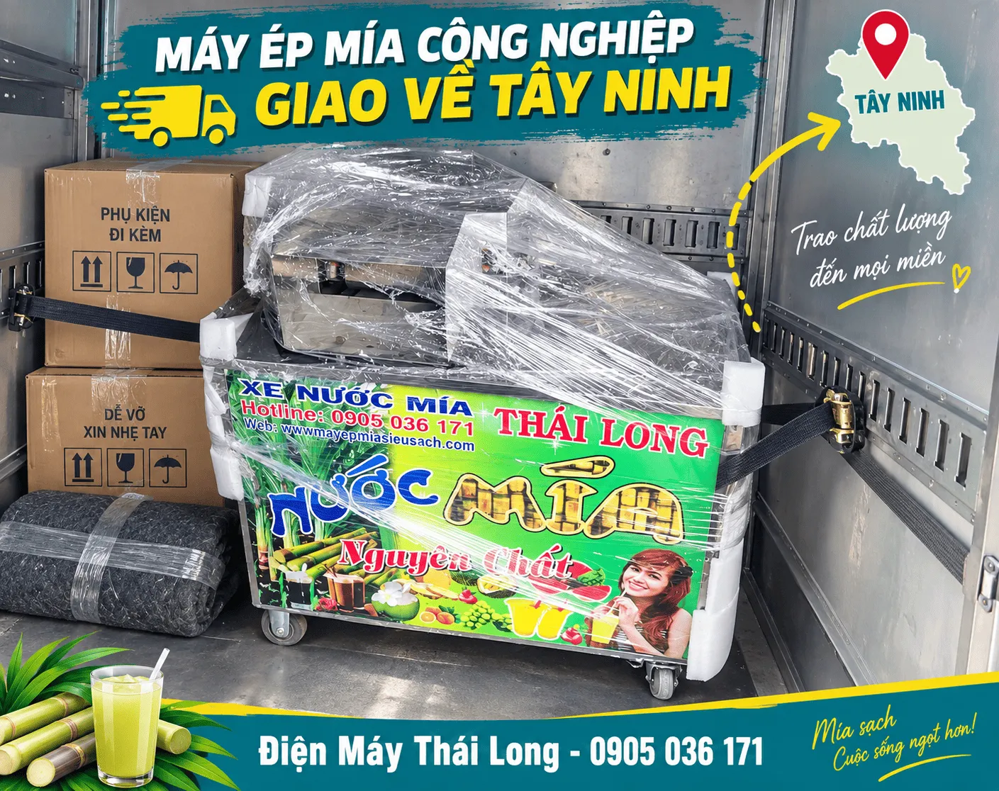 Máy ép mía công nghiệp giao Tây Ninh