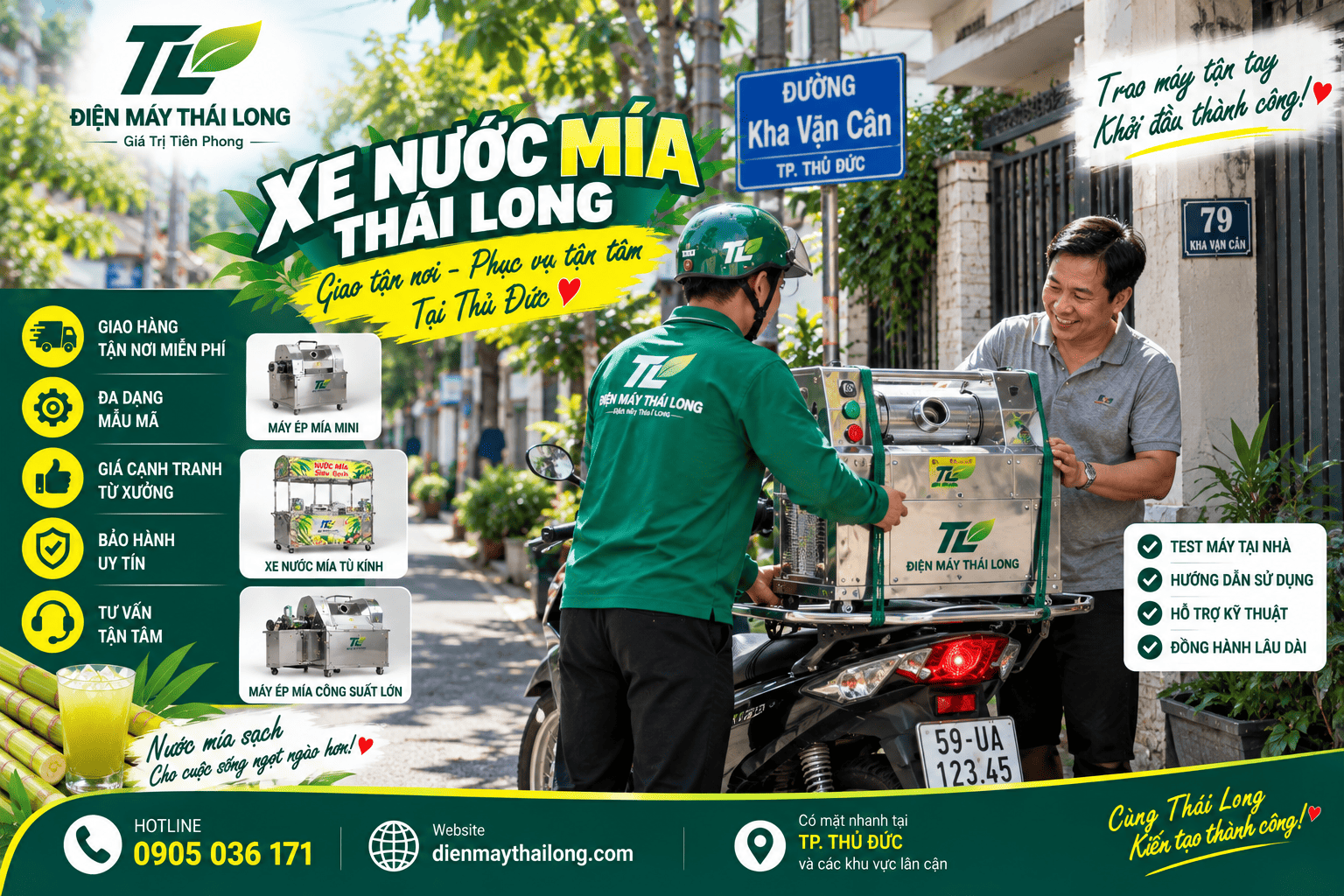 Máy ép mía tại Thủ Đức