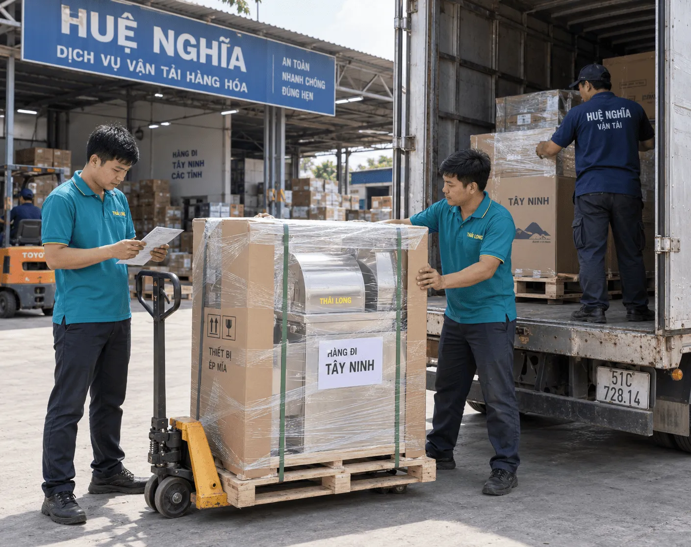 Máy ép mía gửi về Tây Ninh