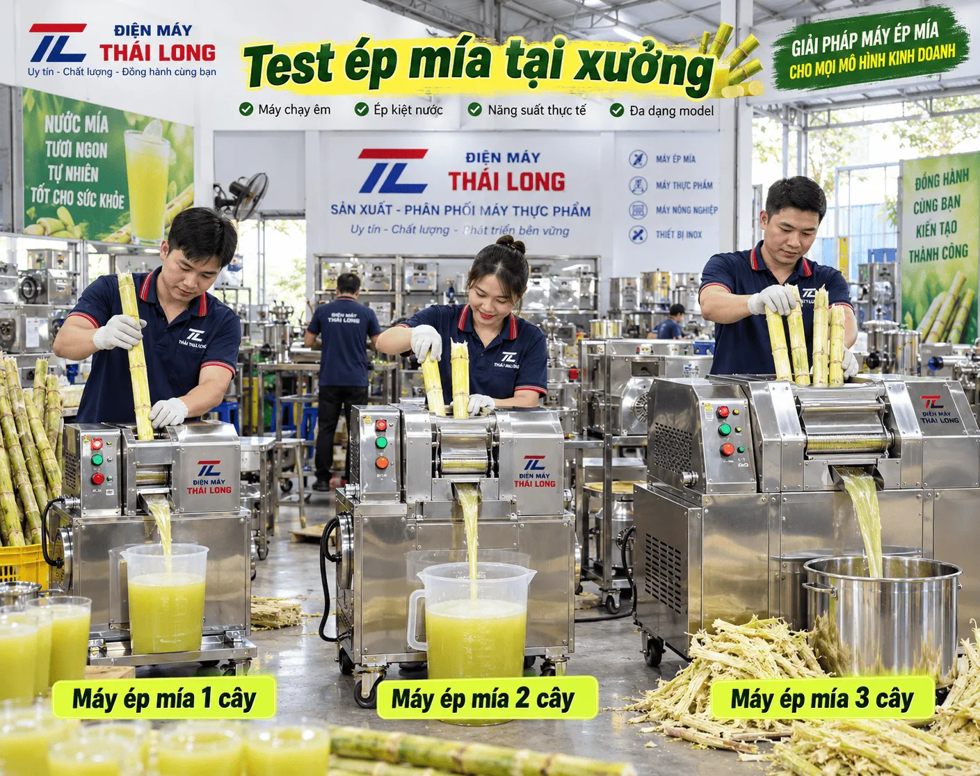 Chọn mua máy ép mía phù hợp