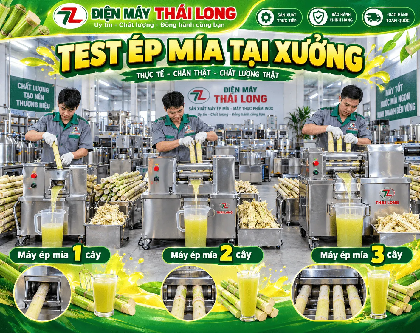 Máy ép nước mía giá tốt tại Long An