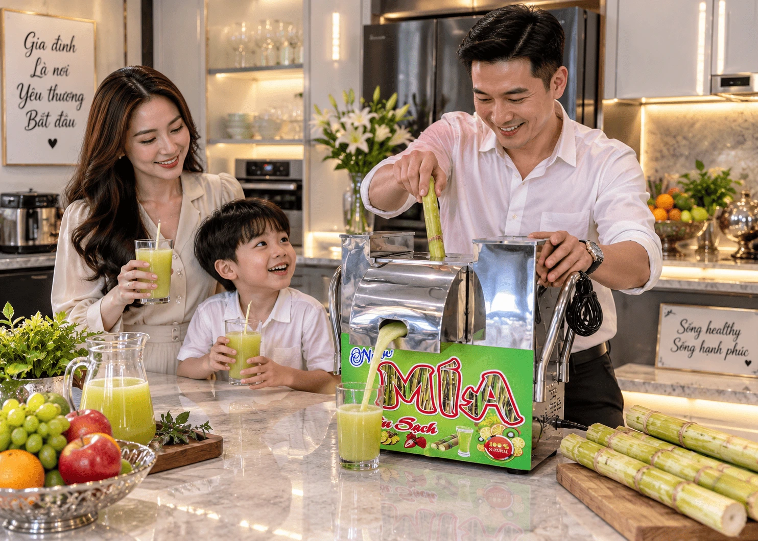 Máy ép nước mía mini gia đình
