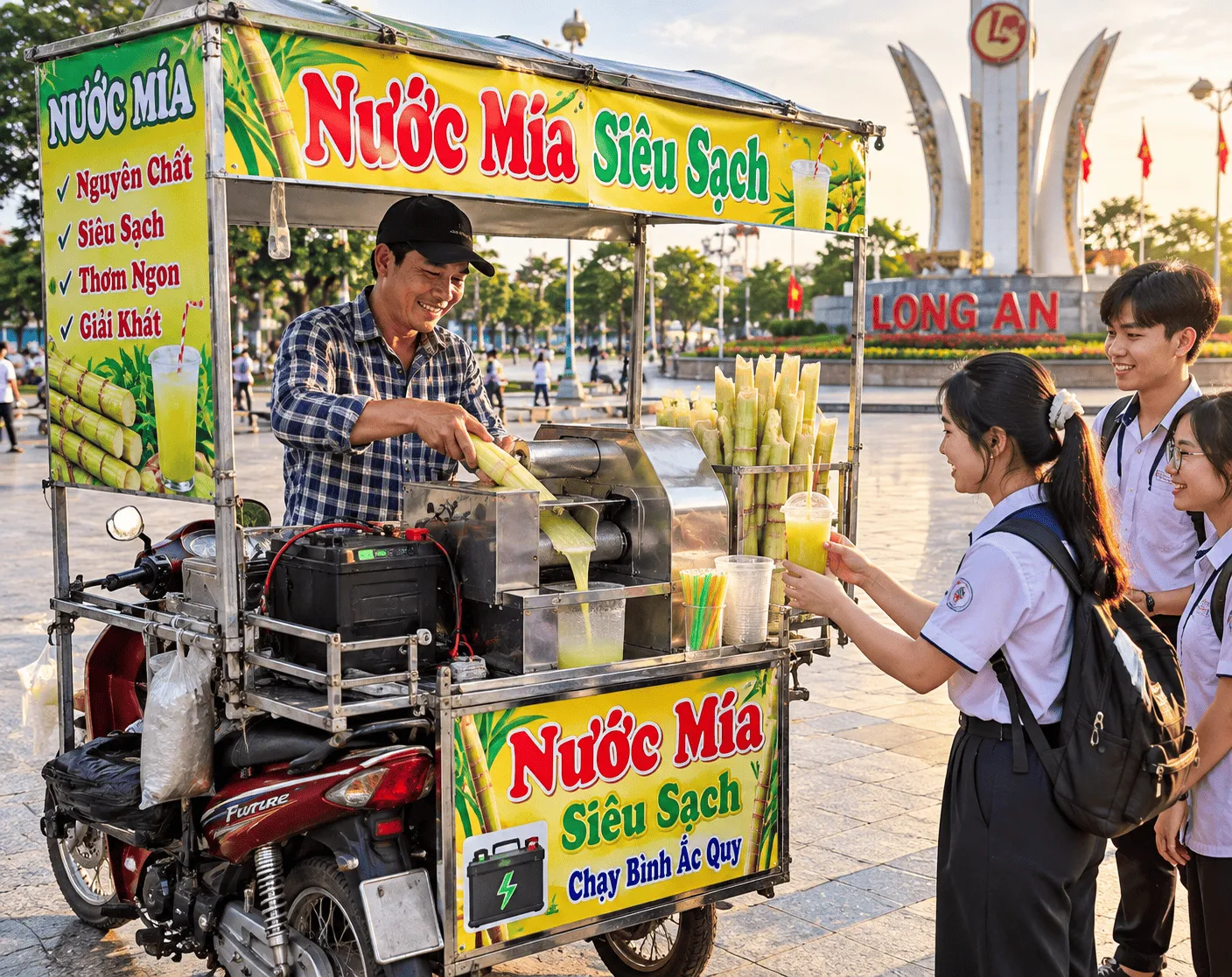 Máy ép nước mía lưu động