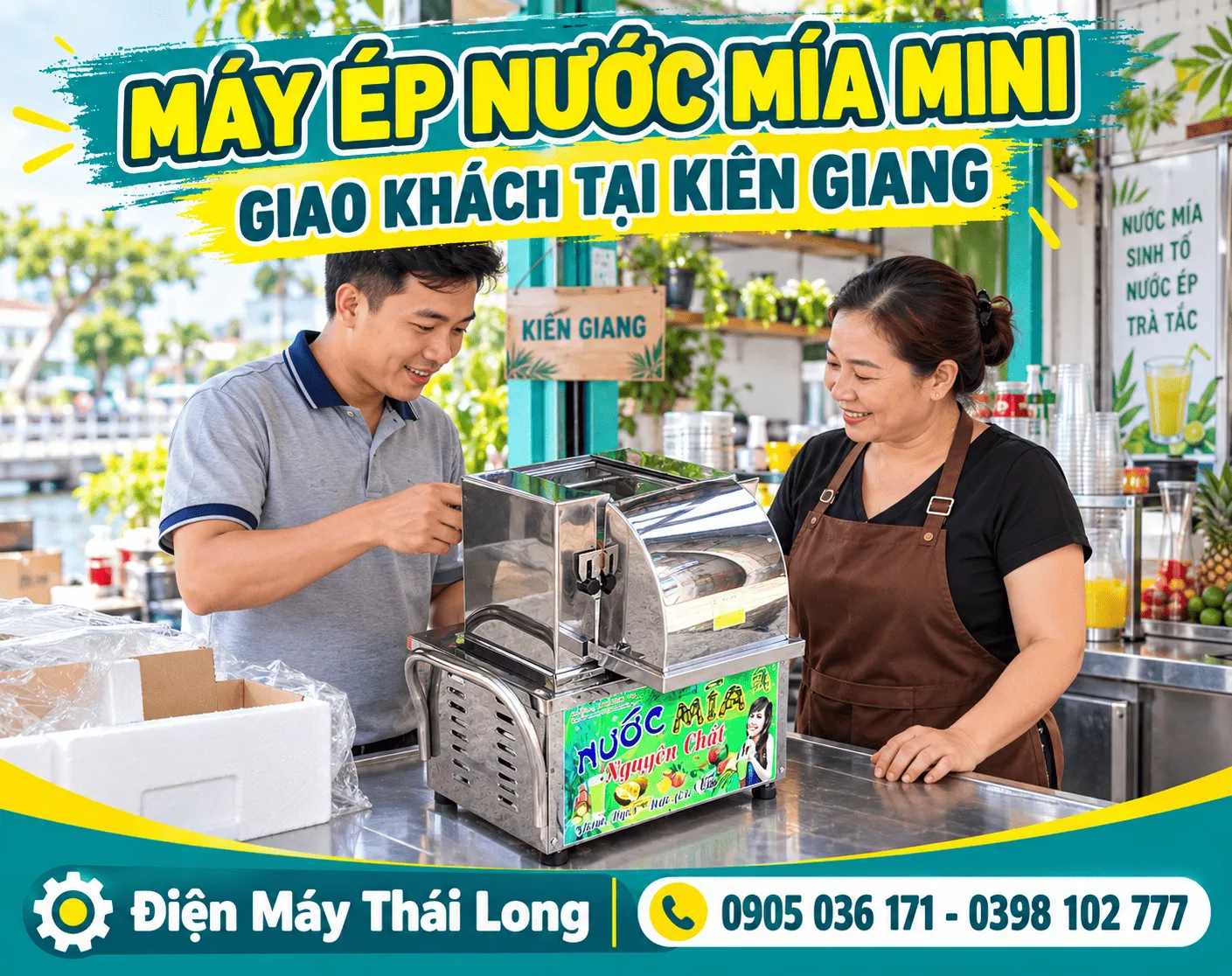 Máy ép nước mía mini tại Kiên Giang