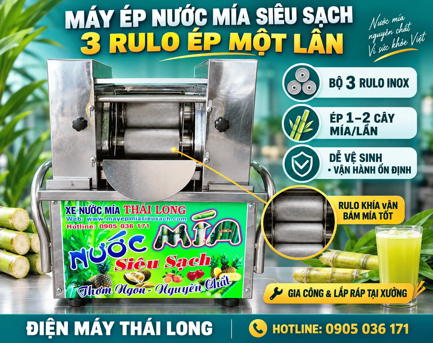 Máy ép nước mía tại Vũng Tàu