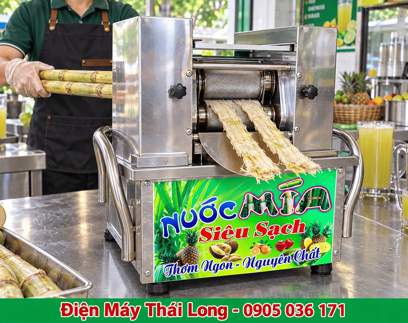 Máy ép nước mía Thái Long