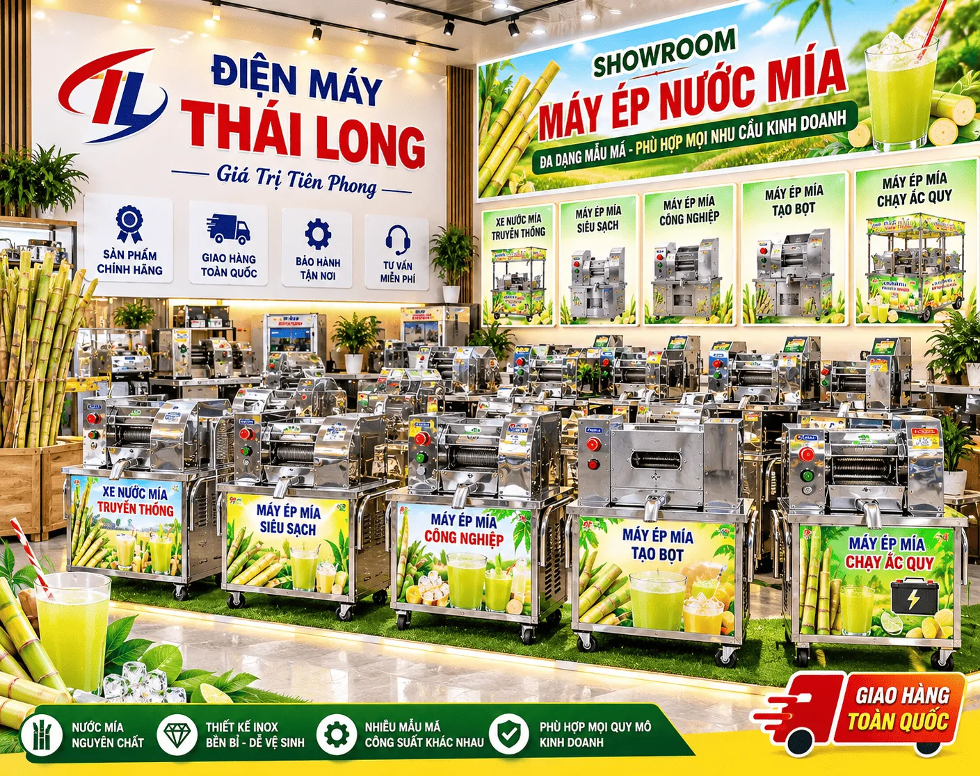 Máy ép nước mía cao cấp tại Long An
