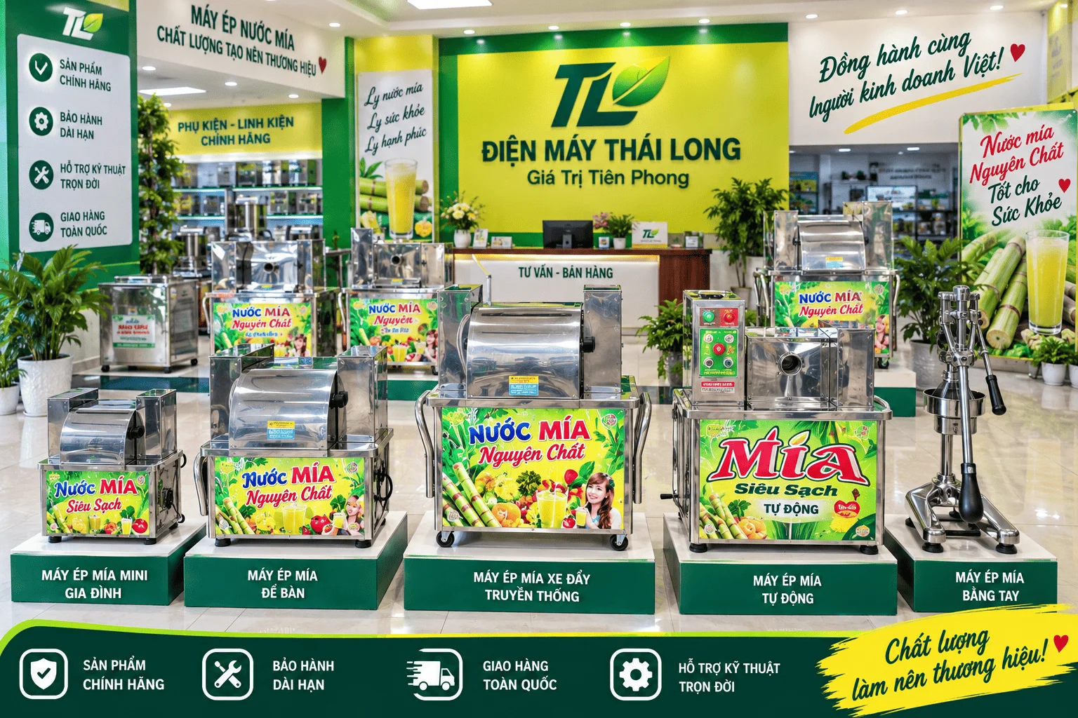 Máy ép nước mía Thái Long