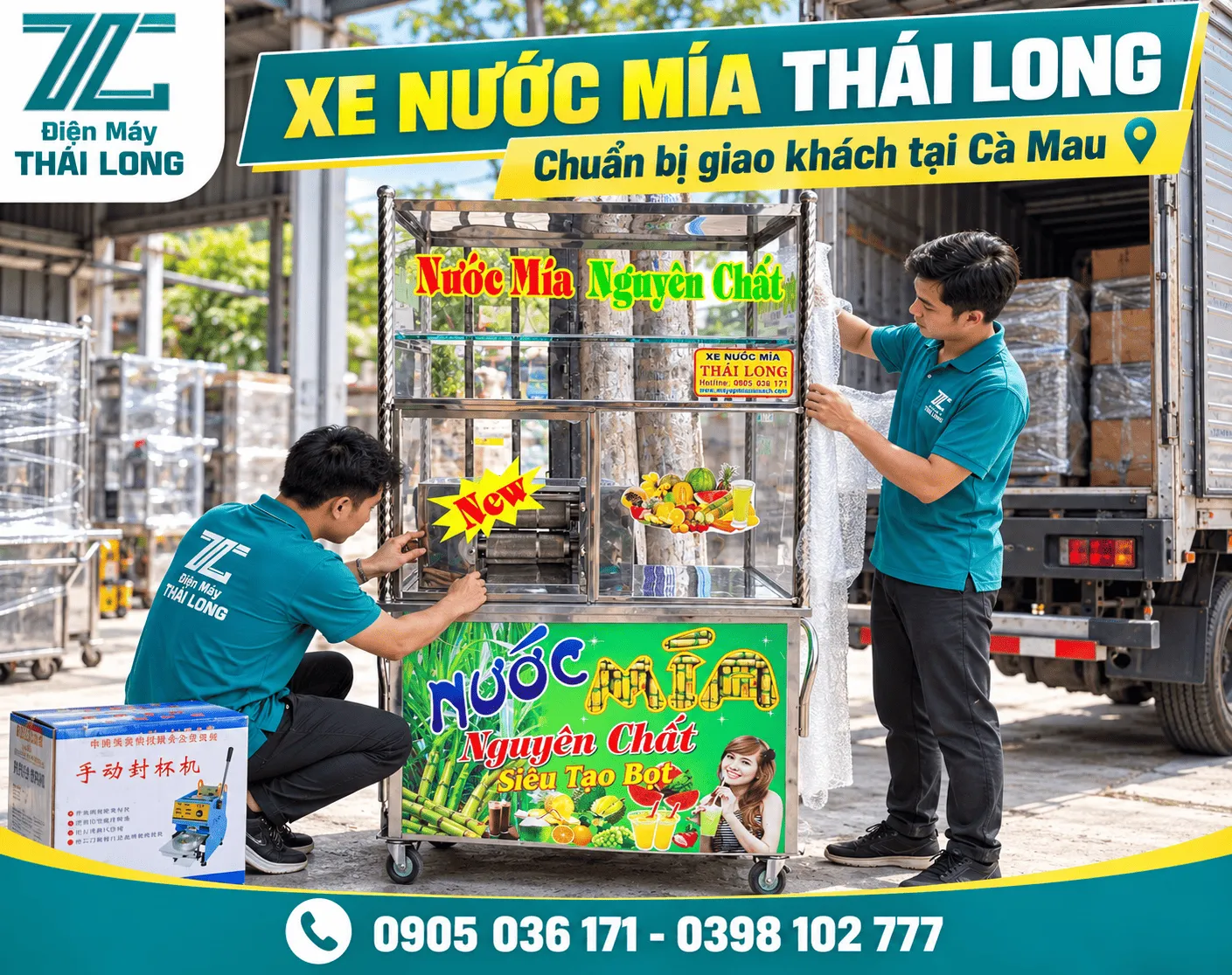 Mua bán xe nước mía các loại tại Cà Mau