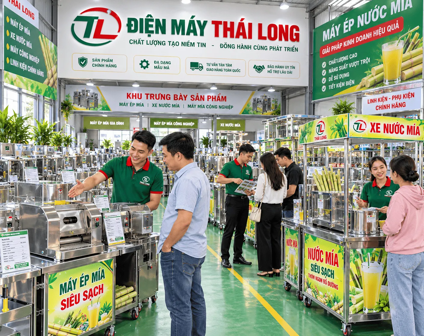 Vì sao nên chọn máy ép mía Thái Long tại Long An