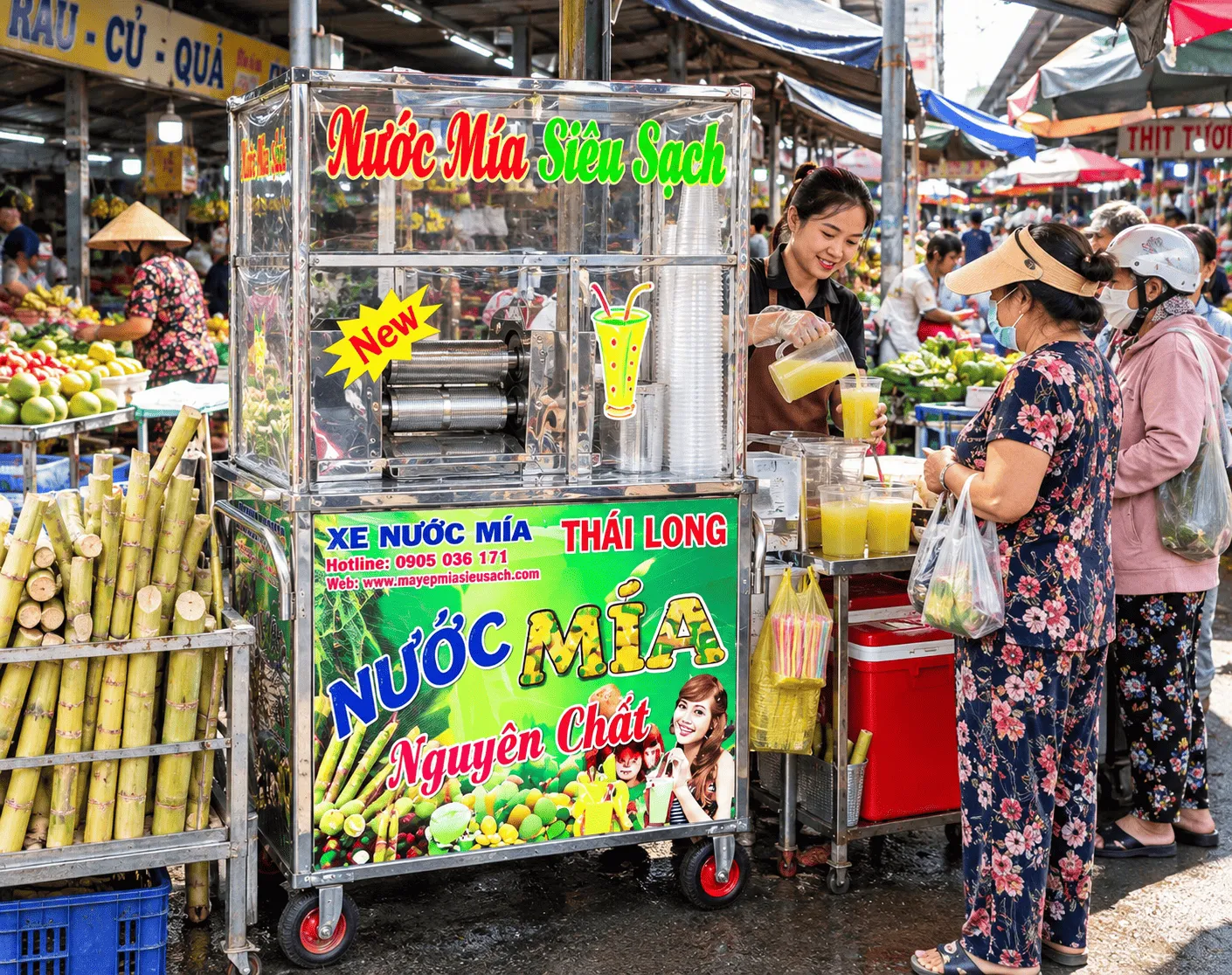 Kinh doanh nước mía tại Long An
