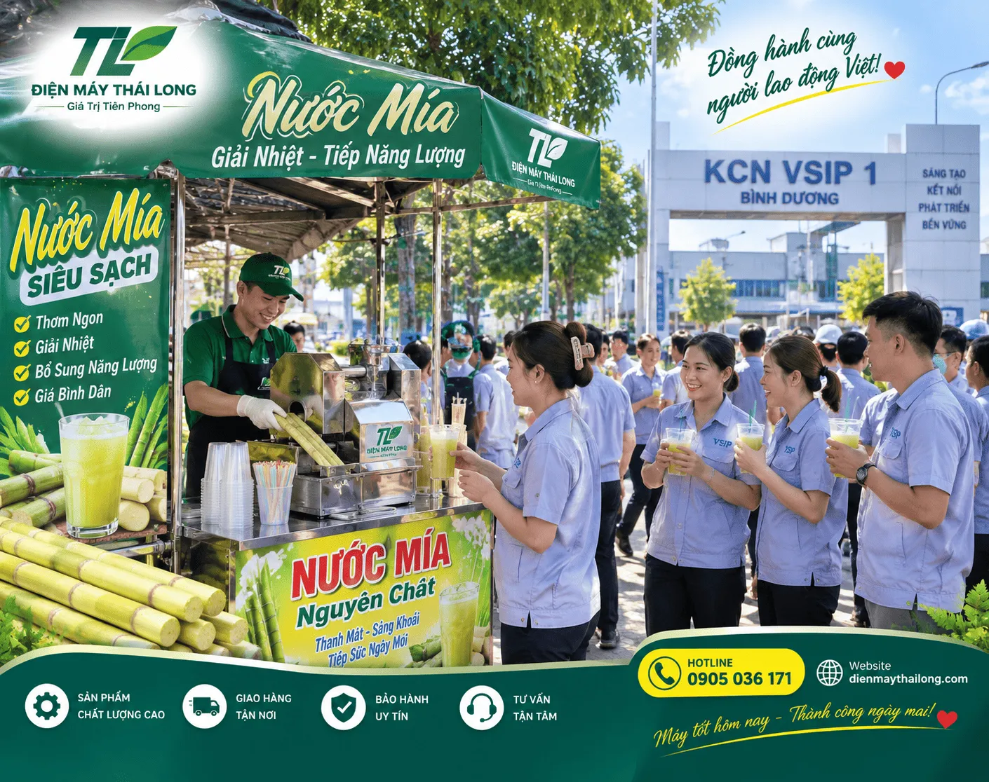 Xe nước mía tại KCN VSIP Bình Dương