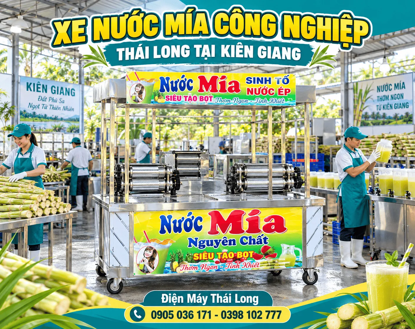 Xe nước mía công nghiệp theo yêu cầu