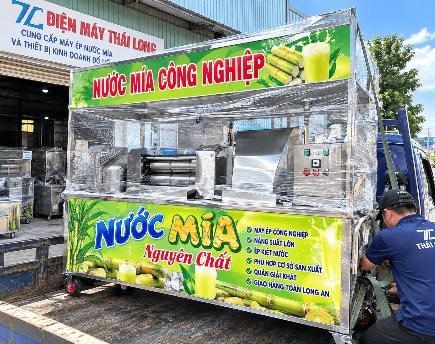 Xe nước mía công nghiệp tại Long An