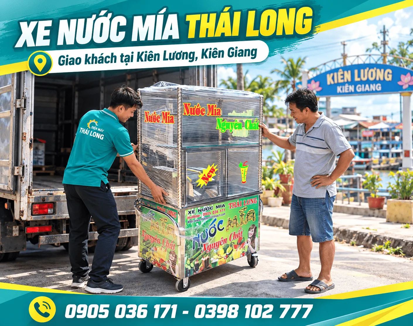 Xe nước mía giao khách Kiên Lương Kiên Giang