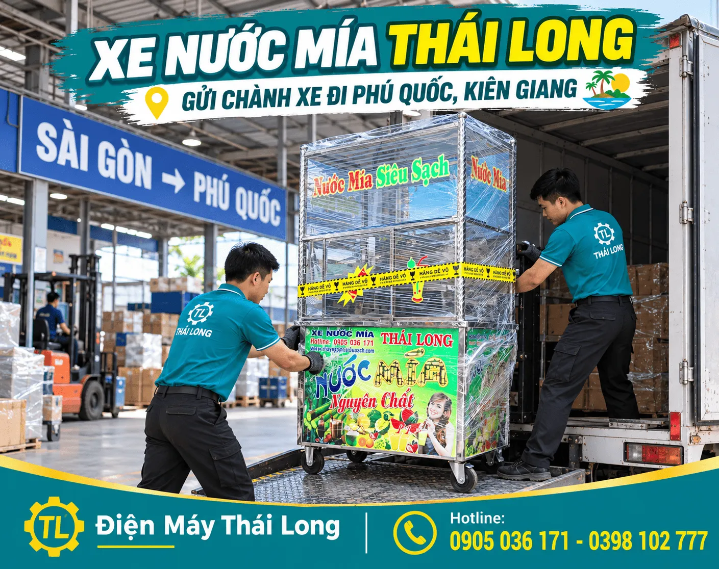 Xe nước mía gửi chành xe đi Phú Quốc