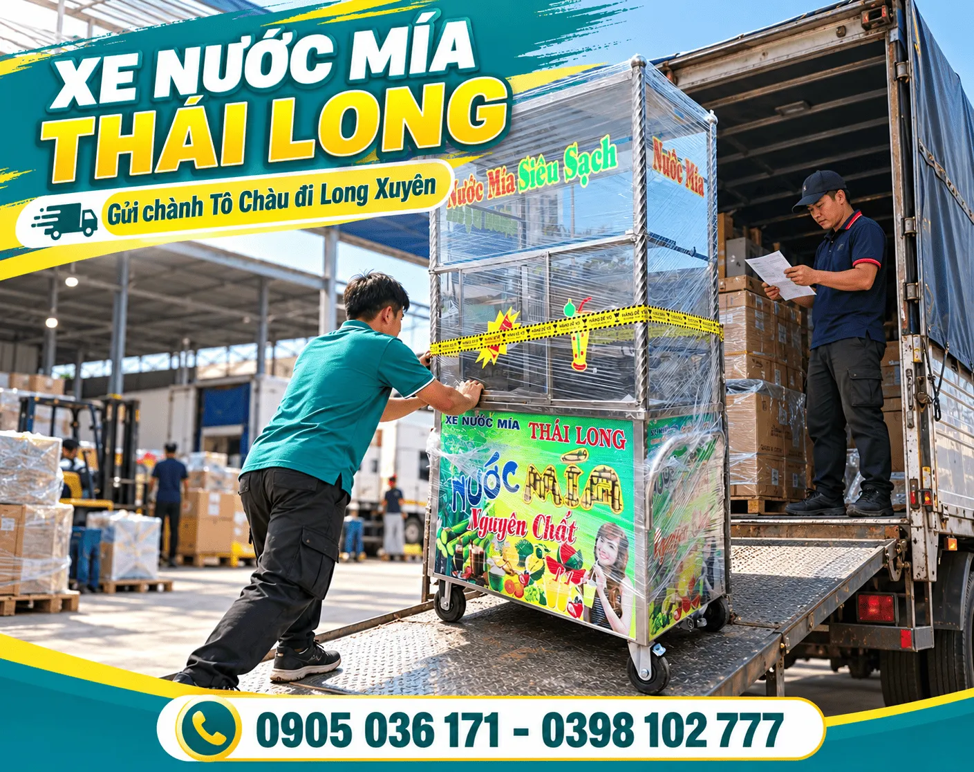 Xe nước mía giao khách Long Xuyên An Giang