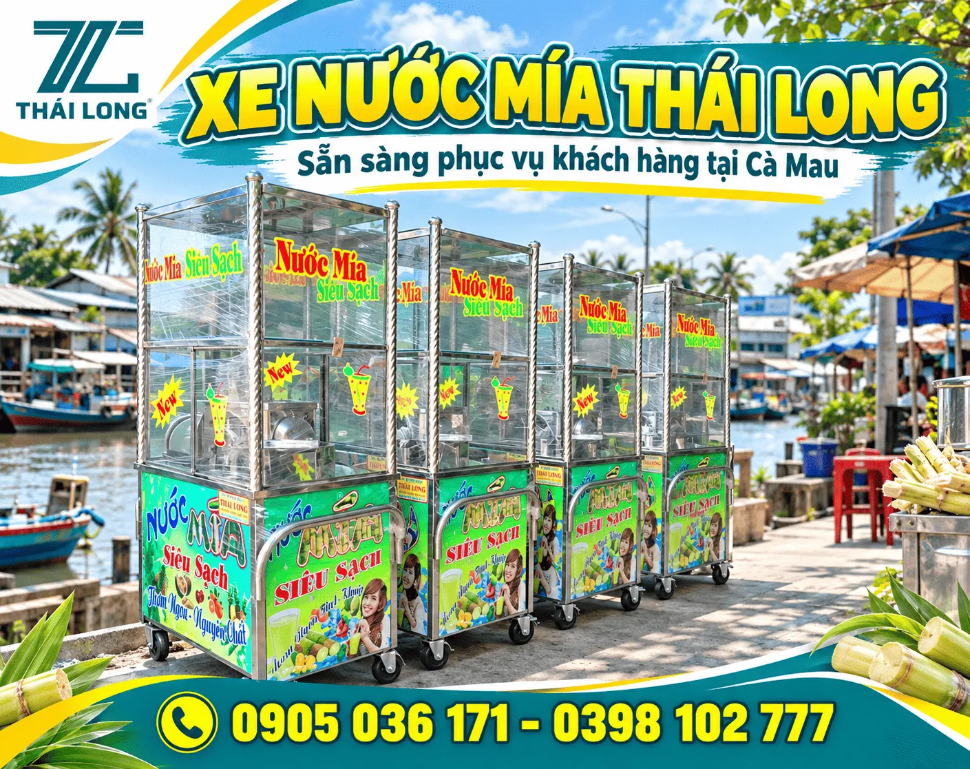 Xe nước mía ở Cà Mau giá tại xưởng